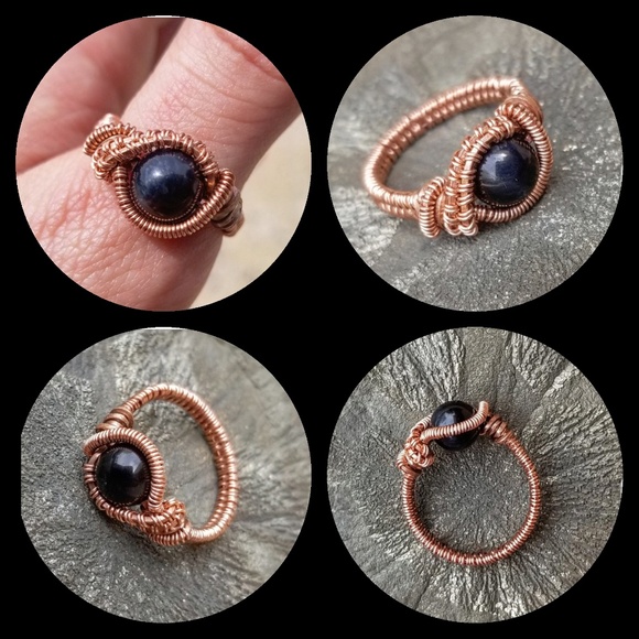 The Krystal Perspective Jewelry - Hawks Eye Copper Ring ⭐ Size 9